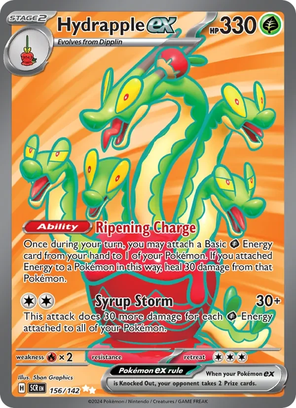 Hydrapple ex 156/142 Stellar Crown Pokémon card