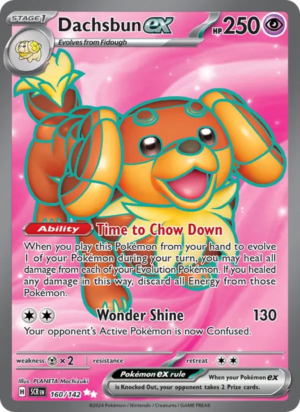 Dachsbun ex 160/142 Stellar Crown Pokémon Karte