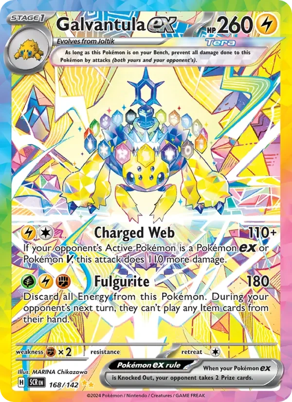 Galvantula ex 168/142 Stellar Crown Pokémon card