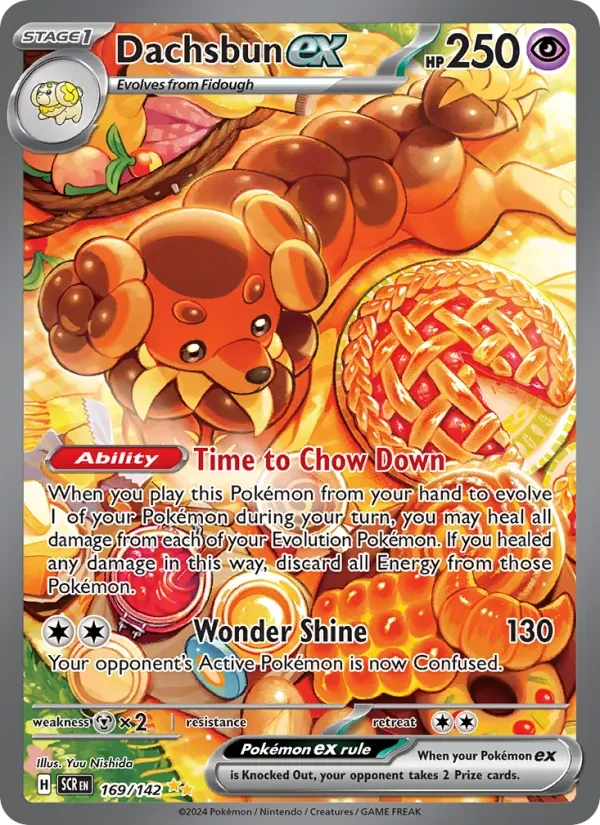 Dachsbun ex 169/142 Stellar Crown Pokémon card