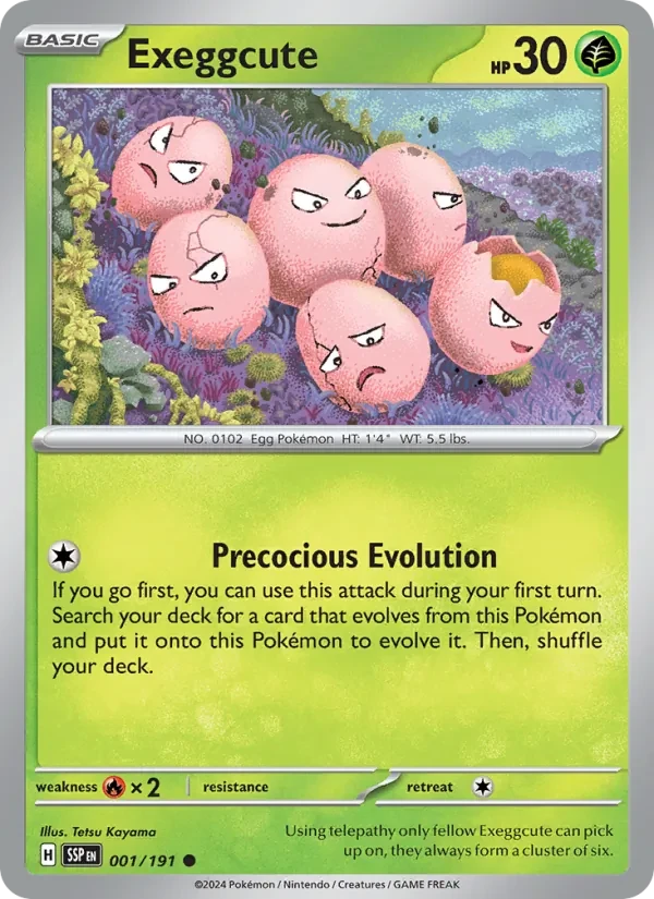 Exeggcute 001/191 Surging Sparks Pokémon card