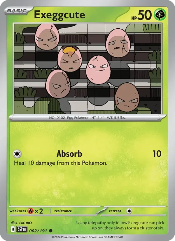 Exeggcute 002/191 Surging Sparks Pokémon card