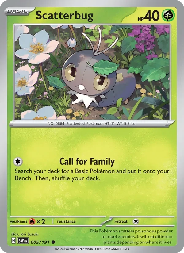 Scatterbug 005/191 Surging Sparks Pokémon card