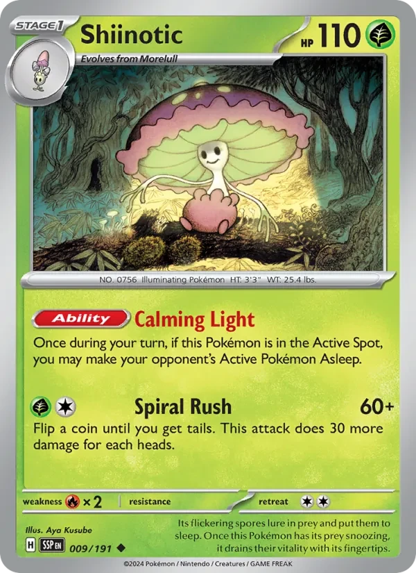 Shiinotic 009/191 Surging Sparks Pokémon card