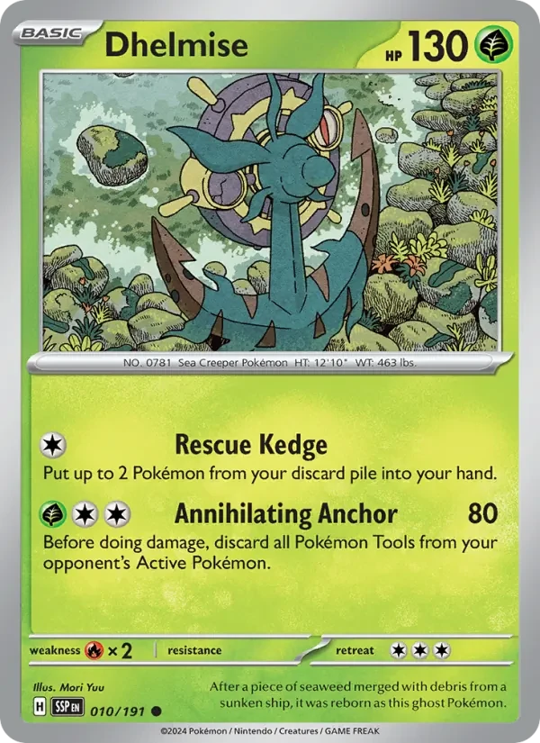 Dhelmise 010/191 Surging Sparks Pokémon card