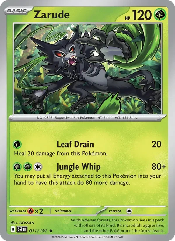 Zarude 011/191 Surging Sparks Pokémon card