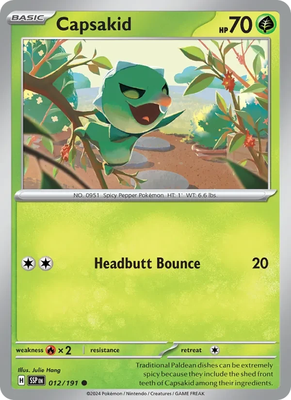 Capsakid 012/191 Surging Sparks Pokémon card