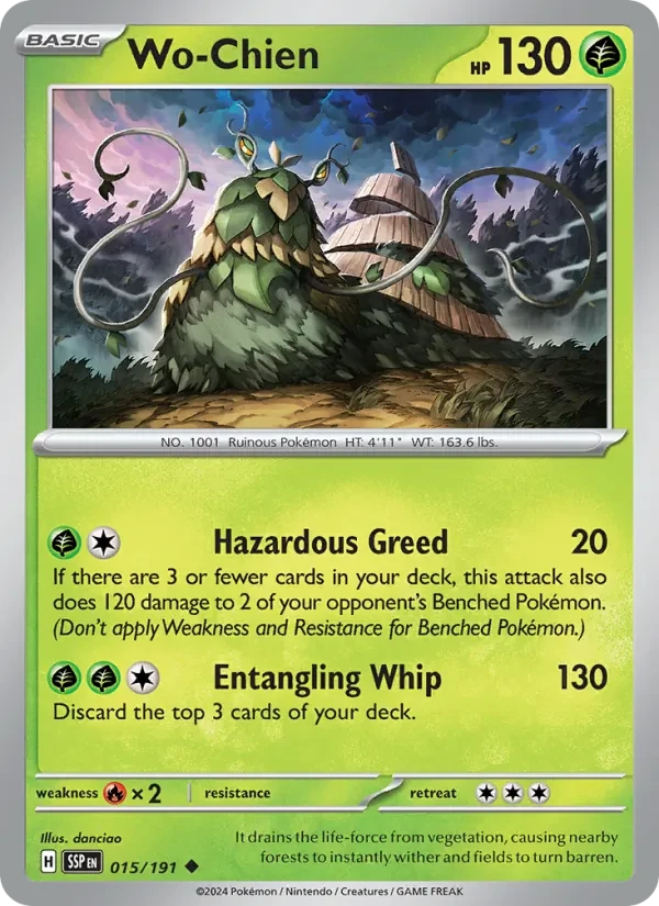 Wo-Chien 015/191 Surging Sparks Pokémon card