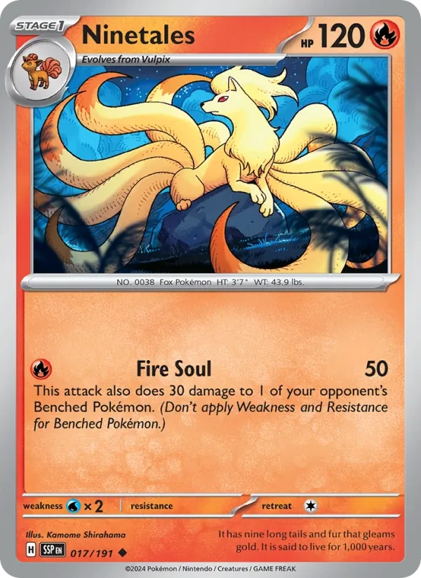 Ninetales 017/191 Surging Sparks Pokémon card