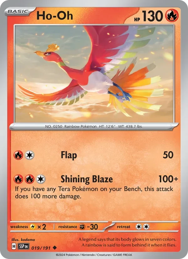 Ho-Oh 019/191 Surging Sparks Pokémon Karte