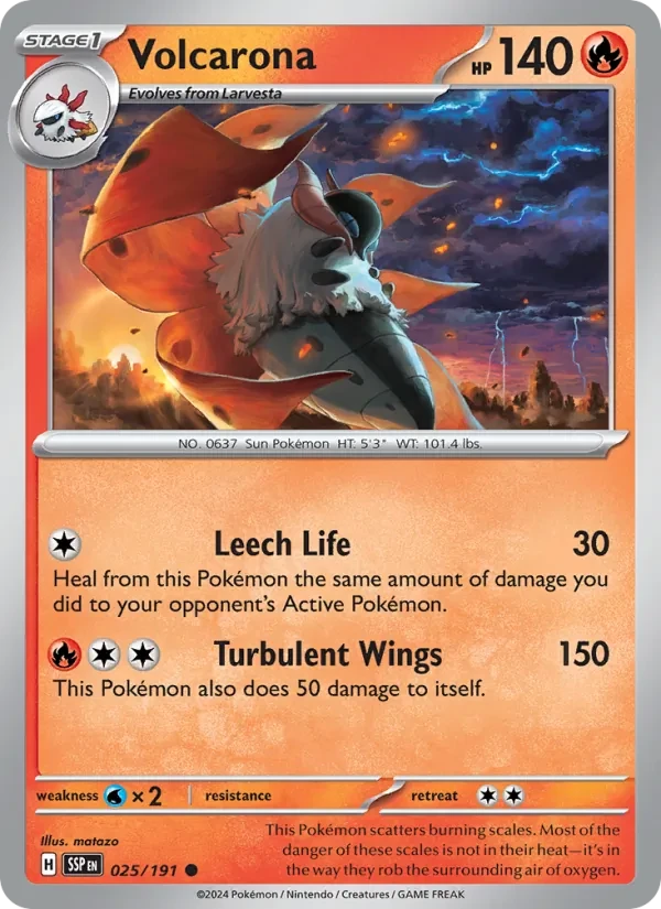 Volcarona 025/191 Surging Sparks Pokémon card