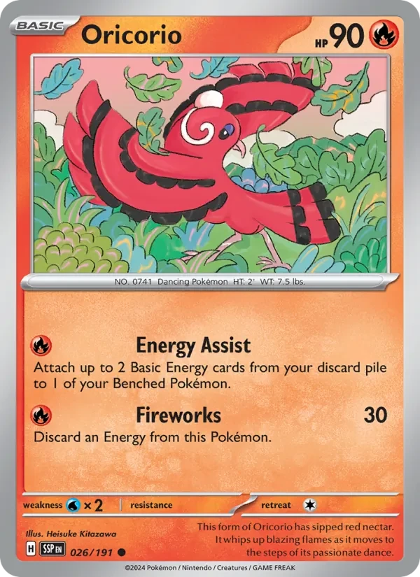 Oricorio 026/191 Surging Sparks Pokémon card