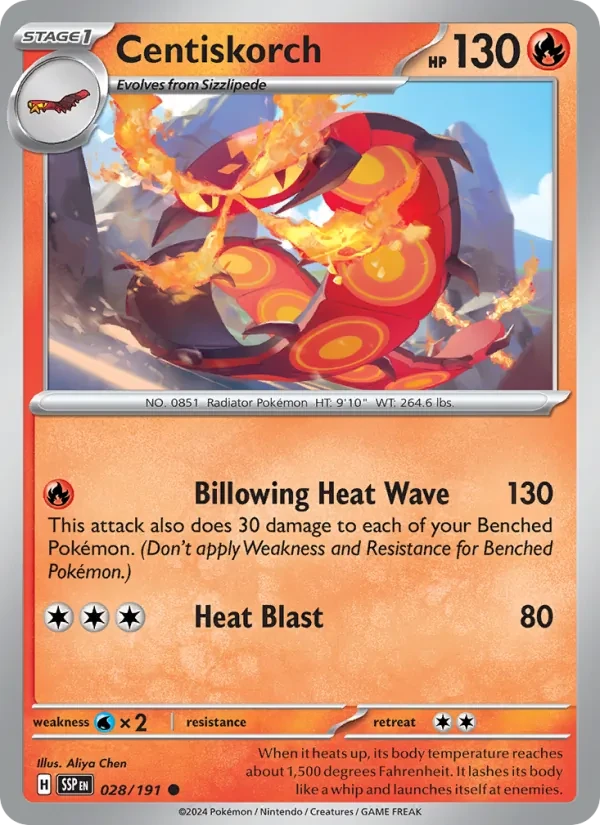Centiskorch 028/191 Surging Sparks Pokémon card