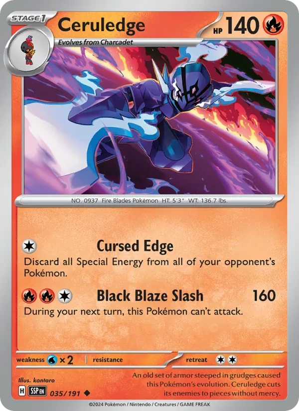 Ceruledge 035/191 Surging Sparks Pokémon card