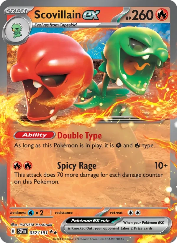 Scovillain ex 037/191 Surging Sparks Pokémon card