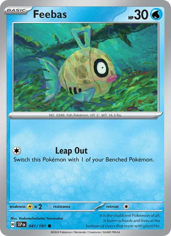 Carta Pokémon Feebas 041/191 Surging Sparks