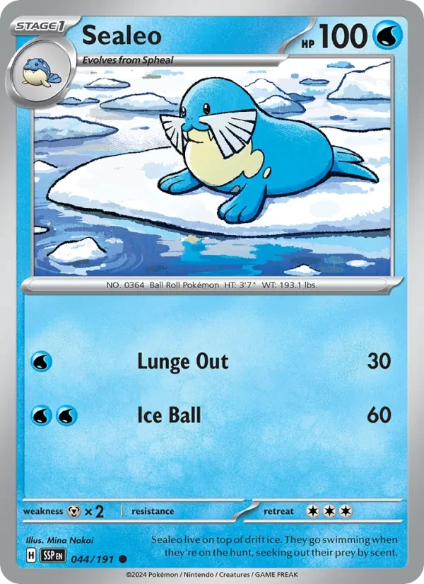 Sealeo 044/191 Surging Sparks Pokémon card