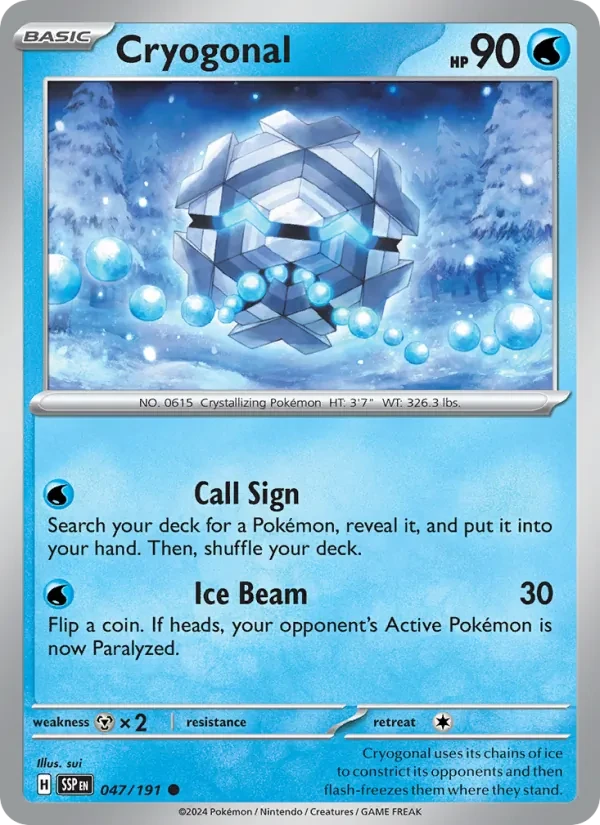 Cryogonal 047/191 Surging Sparks Pokémon card