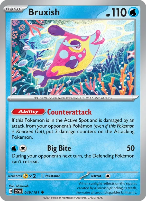 Bruxish 049/191 Surging Sparks Pokémon card