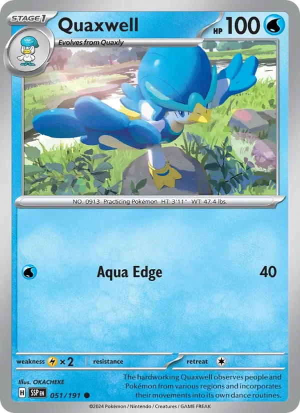 Quaxwell 051/191 Surging Sparks Pokémon card