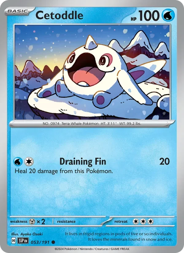Cetoddle 053/191 Surging Sparks Pokémon Karte