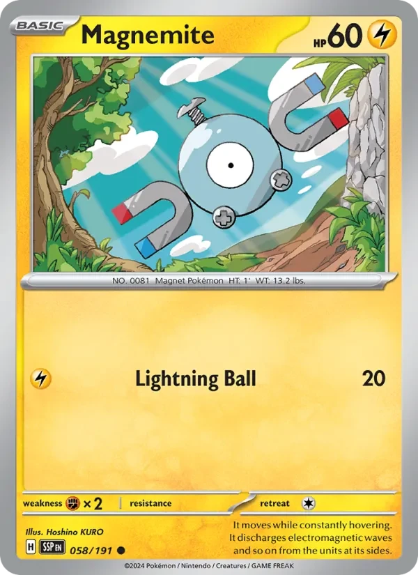 Magnemite 058/191 Surging Sparks Pokémon card