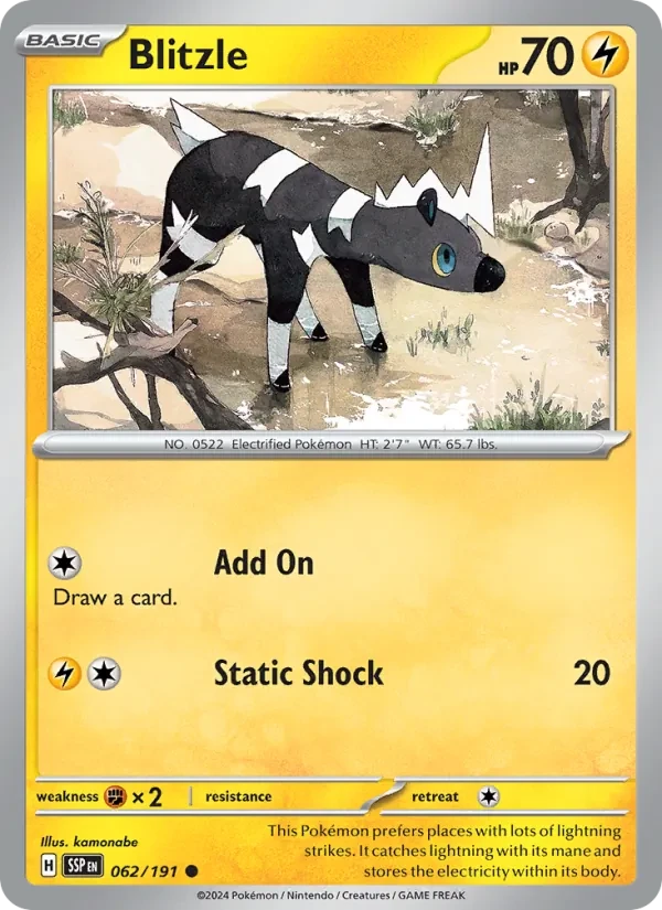 Blitzle 062/191 Surging Sparks Pokémon card