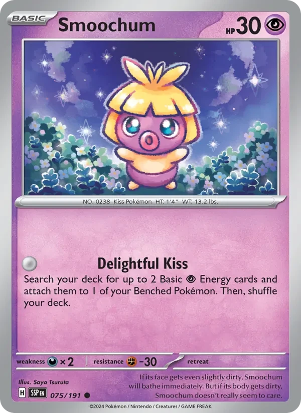 Smoochum 075/191 Surging Sparks Pokémon card
