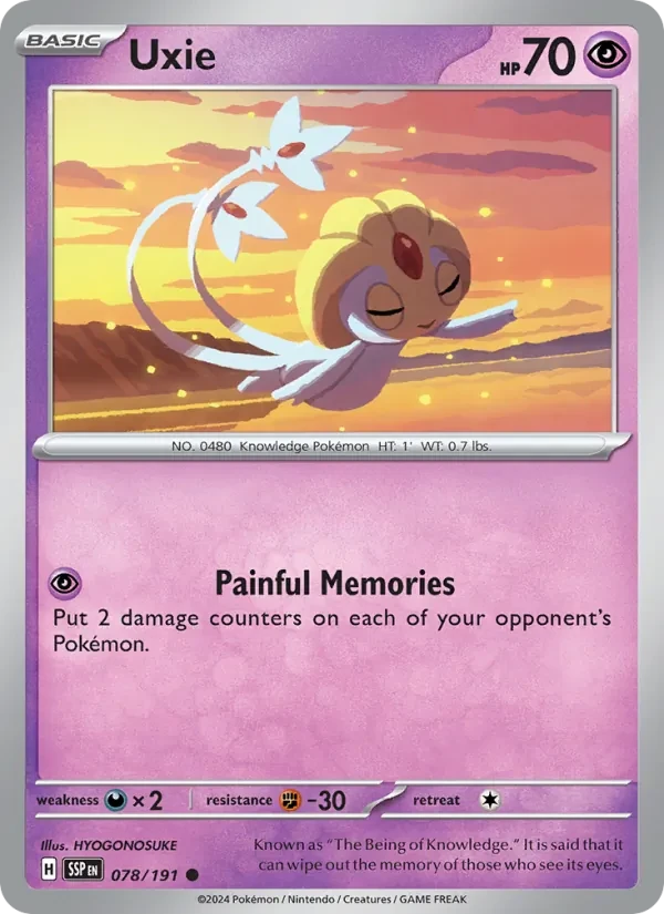 Uxie 078/191 Surging Sparks Pokémon card