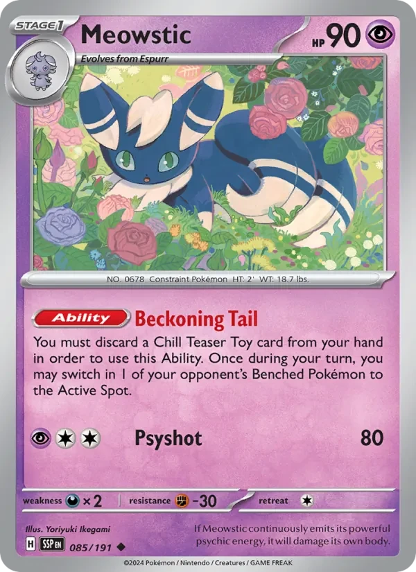 Meowstic 085/191 Surging Sparks Pokémon card