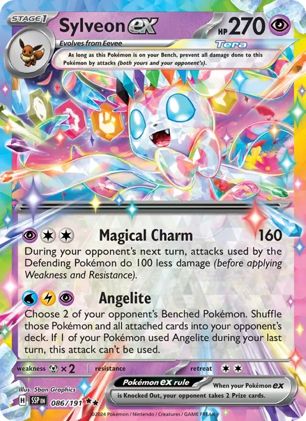 Sylveon ex 086/191 Surging Sparks Pokémon card