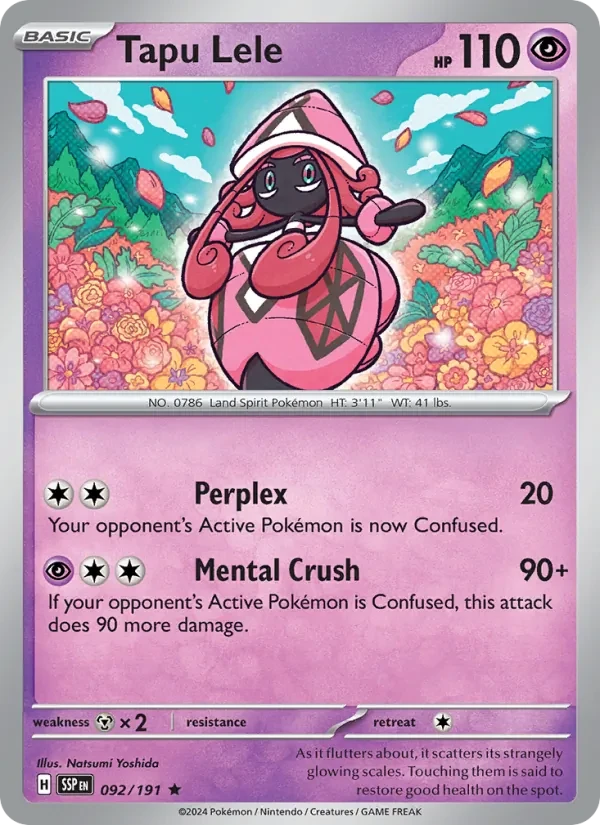 Tapu Lele 092/191 Surging Sparks Pokémon card