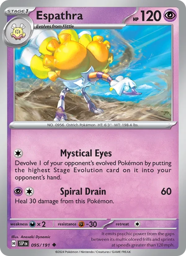 Espathra 095/191 Surging Sparks Pokémon card