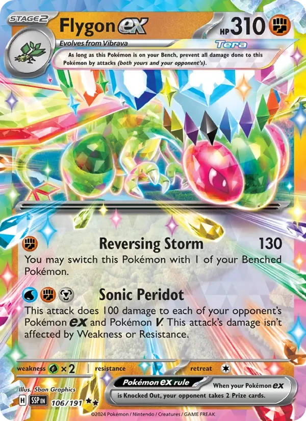 Flygon ex 106/191 Surging Sparks Pokémon Karte