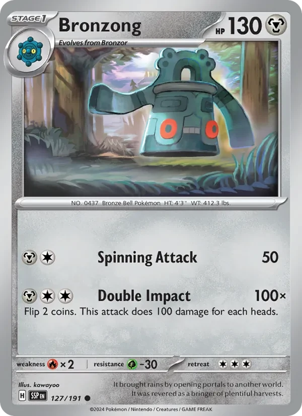 Bronzong 127/191 Surging Sparks Pokémon card