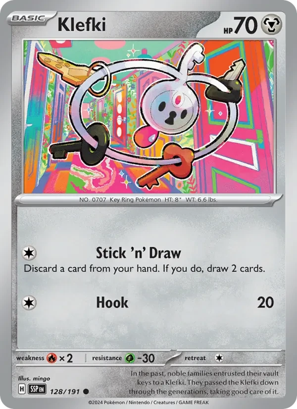 Klefki 128/191 Surging Sparks Pokémon card