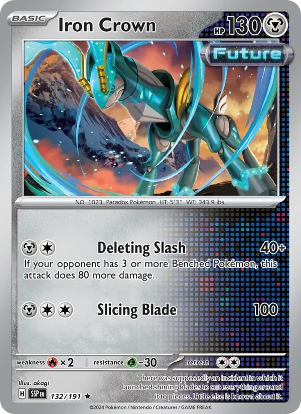 Iron Crown 132/191 Surging Sparks Pokémon card