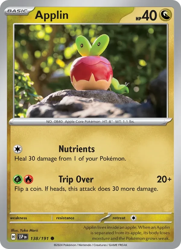 Applin 138/191 Surging Sparks Pokémon card