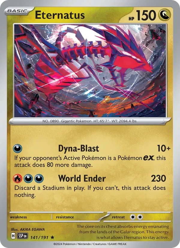Eternatus 141/191 Surging Sparks Pokémon card