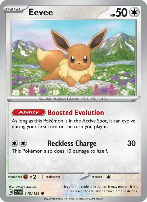 Eevee 143/191 Surging Sparks Pokémon card