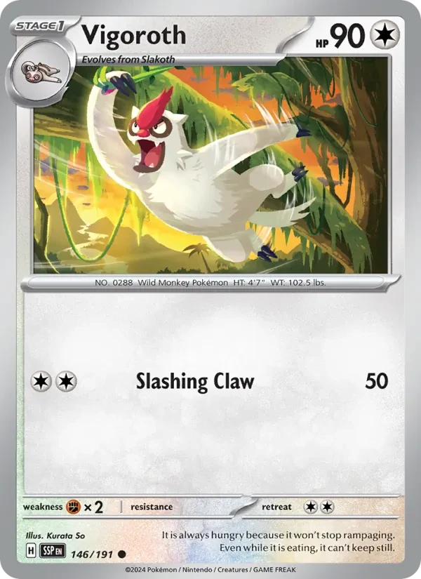 Vigoroth 146/191 Surging Sparks Pokémon card