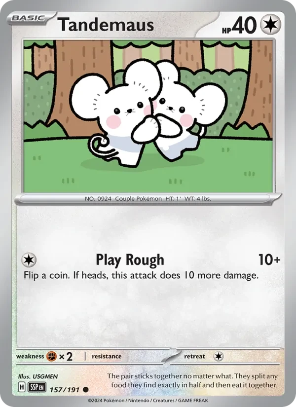 Tandemaus 157/191 Surging Sparks Pokémon card