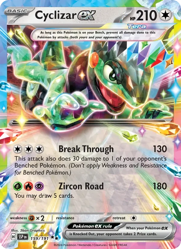Cyclizar ex 159/191 Surging Sparks Pokémon card