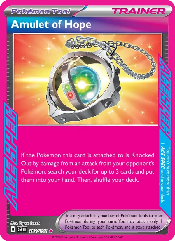 Carte Pokémon Amulet of Hope 162/191 Surging Sparks