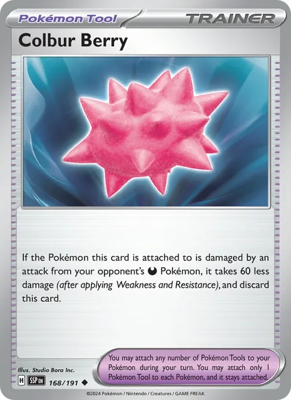 Colbur Berry 168/191 Surging Sparks Pokémon card
