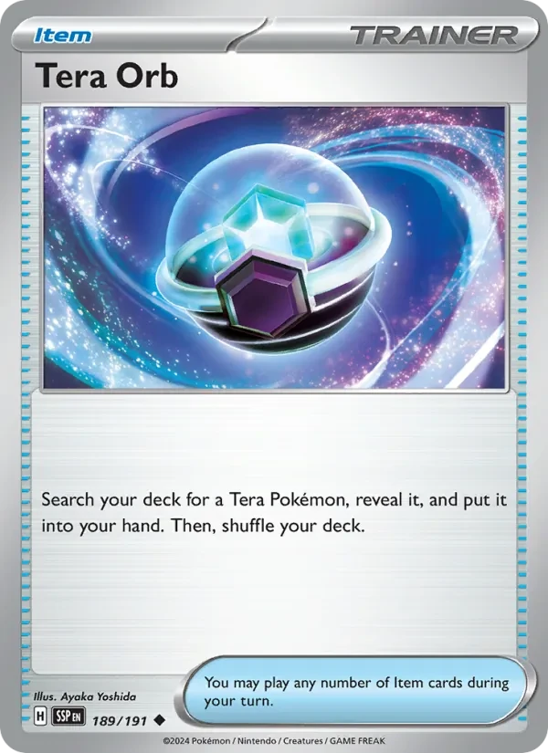 Tera Orb 189/191 Surging Sparks Pokémon card