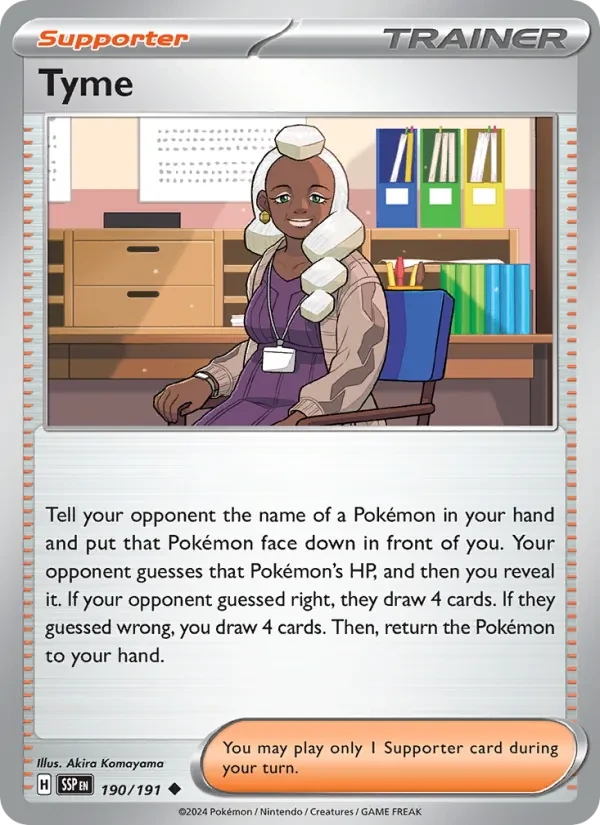 Tyme 190/191 Surging Sparks Pokémon Karte