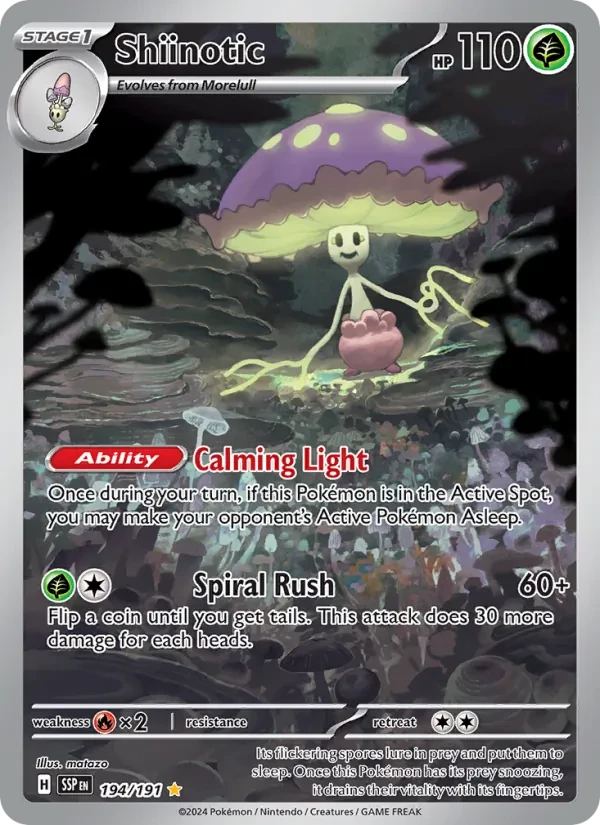 Shiinotic 194/191 Surging Sparks Pokémon Karte
