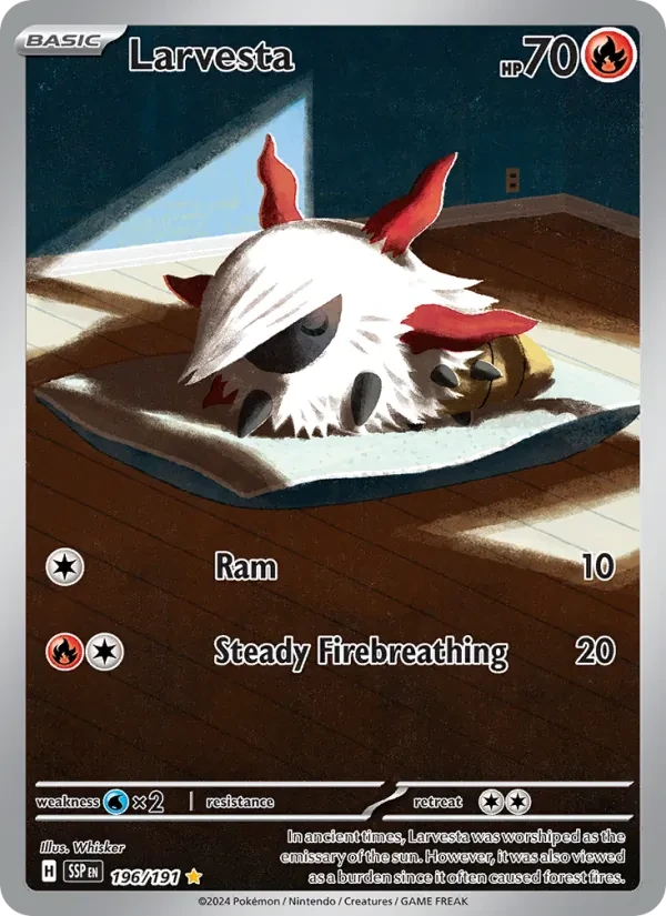 Larvesta 196/191 Surging Sparks Pokémon Karte