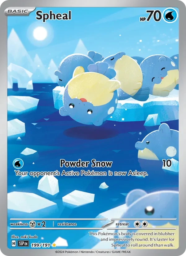 Spheal 199/191 Surging Sparks Pokémon card